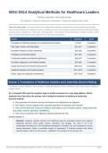 WGU D514 ANALYTICAL METHODS ACTUAL EXAM 2026&sol;2027 &vert; Practice Questions & Study Guide &vert; Healthcare Leaders &vert; Pass Guaranteed - A&plus; Graded&NewLine;&NewLine;