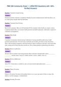 PNR 208 Community Exam 1 &vert; UPDATED Questions with 100&percnt;&NewLine;Verified Answers&NewLine;