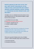 RHODE ISLAND BLUE CARD TEST ACTUAL TEST  &NewLine;2026 &vert;&vert; MOST RECENT EXAM 2026&vert;2027 ACTUAL &NewLine;COMPLETE REAL EXAM QUESTIONS AND CORRECT &NewLine;ANSWERS &lpar;VERIFIED ANSWERS&rpar; ALREADY GRADED &NewLine;A&plus; &vert; GUARANTEED SUCCESS&excl;&excl; NEWEST EXAM &vert; JUST &NewLine;RELEASED&excl;&excl; 
