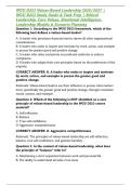 WGU D253 Values-Based Leadership 2026&sol;2027 &vert; WGU D253 Study Guide & Task Prep &vert; Ethical Leadership&comma; Core Values&comma; Emotional Intelligence&comma; Leadership Models & Scenario Planning