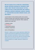 REGISTERED NURSE CERTIFIED IN NEONATAL INTENSIVE CARE EXAMS &vert;RNC NIC EXAMS&vert; MOST RECENT EXAM 2026&vert;2027 