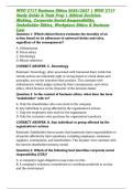 WGU C717 Business Ethics 2026&sol;2027 &vert; WGU C717 Study Guide & Task Prep &vert; Ethical Decision-Making&comma; Corporate Social Responsibility&comma; Stakeholder Ethics&comma; Workplace Ethics & Business Law