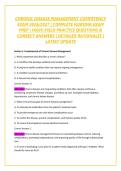 CHRONIC DISEASE MANAGEMENT COMPETENCY EXAM 2026&sol;2027 &vert; COMPLETE NURSING EXAM PREP &vert; HIGHYIELD PRACTICE QUESTIONS & CORRECT ANSWERS &vert; DETAILED RATIONALES &vert; LATEST UPDATE