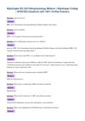 Nightingale SCI 225 Pathophysiology Midterm &vert; Nightingale College&NewLine;&vert; UPDATED Questions with 100&percnt; Verified Answers