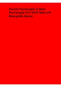 Sociale Psychologie 1e Bach Psychologie 2017&ndash;2018 &ndash; Tabel p&period;16 met Belangrijke Namen&comma; Theorie&euml;n en Kernbegrippen