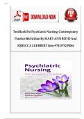 TEST BANK for Psychiatric Nursing Eighth&comma; North American Edition All Chapters 1-43 Fully Covered Newest Version 2026 by MARY ANN BOYD & REBECCA LUEBBERT &lpar;Authors&rpar;