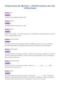 Political Science 225 JMU Exam 1 &vert; UPDATED Questions with 100&percnt;&NewLine;Verified Answers