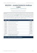 WGU D514 ANALYTICAL METHODS ACTUAL EXAM 2026&sol;2027 &vert; Package Deal &vert; Complete Solutions &vert; Healthcare Leaders OA &vert; Pass Guaranteed - A&plus; Graded