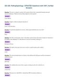 SCI 225&colon; Pathophysiology &vert; UPDATED Questions with 100&percnt; Verified&NewLine;Answers