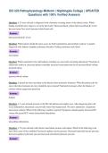 SCI 225 Pathophysiology Midterm &vert; Nightingale College &vert; UPDATED&NewLine;Questions with 100&percnt; Verified Answers