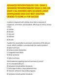 ADVANCED PATHOPHYSIOLOGY 530 - EXAM 3&comma; ADVANCED PATHOPHYSIOLOGY EXAM 3&comma; NSG 530 EXAM 3 ALL ANSWERS 100&percnt; ACCURATE LATEST DOWNLOADED 2026&sol;2027 BEST SOLUTION GRADED TO SCORE A&plus; FOR SUCCESS
