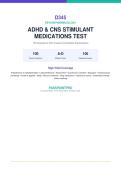 D345 Psychopharmacology &ndash; ADHD & CNS Stimulant Medications  Practice Test with Answers & Detailed Explanations