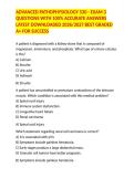 ADVANCED PATHOPHYSIOLOGY 530 - EXAM 3 QUESTIONS WITH 100&percnt; ACCURATE ANSWERS LATEST DOWNLOADED 2026&sol;2027 BEST GRADED A&plus; FOR SUCCESS