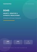D345 Psychopharmacology &ndash; Anxiety&comma; Sedative & Hypnotic Medications Practice Test with Answers & Detailed Explanations