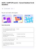 NACE &sol; AMPP CIP Level 2 &ndash; Correct Solutions To All&NewLine;Questions&NewLine;