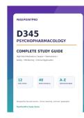 D345 Psychopharmacology &ndash; Complete Study Guide with Medication Tables&comma; Safety Alerts & Rapid Review Questions