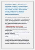 WGU D488 Exam 2026 &lpar;Two Different Versions&rpar; &vert; &NewLine;Cybersecurity Architecture & Engineering Exam &vert;&vert;             &NewLine;Most Recent Exam 2026&vert;2027 Actual Complete Real &NewLine;Exam Questions And Correct Answers &lpar;Verified &NewLine;Answers&rpar; Already Graded A&plus; &vert; Guaranteed        