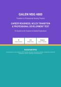 Galen NSG 4800 &ndash; Career Readiness&comma; NCLEX Transition & Professional Development Test Questions with Answers & Detailed Explanations&NewLine;
