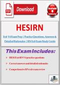 HESI Exit RN V4 Exam Prep &vert; Practice Questions&comma; Answers & Detailed Rationales &vert; RN Exit Exam Study Guide
