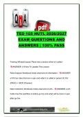 TED105 HUTL Exam Questions & Answers 2026&sol;2027 &vert; 10&plus; Questions &vert; How to Update This Lesson&comma; Training Wheels&comma; Role Analysis&comma; Workflows & Deliverables