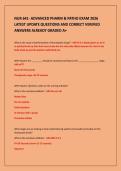 NUR 641- ADVANCED PHARM & PATHO EXAM 2026&NewLine;LATEST UPDATE QUESTIONS AND CORRECT VERIFIED&NewLine;ANSWERS ALREADY GRADED A&plus;