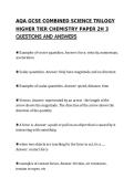 AQA GCSE COMBINED SCIENCE TRILOGY&NewLine;HIGHER TIER CHEMISTRY PAPER 2H 3