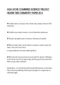 AQA GCSE COMBINED SCIENCE TRILOGY&NewLine;HIGHER TIER CHEMISTRY PAPER 2H 6