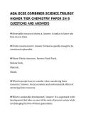 AQA GCSE COMBINED SCIENCE TRILOGY&NewLine;HIGHER TIER CHEMISTRY PAPER 2H 8