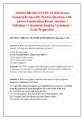 ARDMS BR 2026 STUDY GUIDE Breast &NewLine;Sonography Specialty Practice Questions with &NewLine;Answer Explanations Breast Anatomy &bull; &NewLine;Pathology &bull; Ultrasound Imaging Techniques &bull; &NewLine;Exam Preparation 