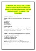 ARDMS AB 2026 Study Guide Abdomen &NewLine;Sonography Specialty Practice Questions &NewLine;Answer Explanations Ultrasound Anatomy &NewLine;Pathology Imaging Techniques Exam &NewLine;Preparation