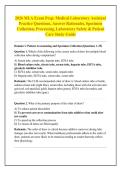 2026 MLA Exam Prep&colon; Medical Laboratory Assistant &NewLine;Practice Questions&comma; Answer Rationales&comma; Specimen &NewLine;Collection&comma; Processing&comma; Laboratory Safety & Patient &NewLine;Care Study Guide 