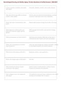 Gerontological Nursing and Healthy Aging Practice Questions & Verified Answers &ndash; Geriatric Nursing Exam Review 2026-2027