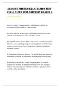 aqa gcse physics examination test&NewLine;final paper full solution graded a