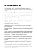 AQA PHYSICS EXAMINATION TEST