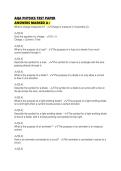 AQA PHYSICS TEST PAPER