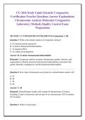 CG 2026 Study Guide Scientist Cytogenetics &NewLine;Certification Practice Questions Answer Explanations &NewLine;Chromosome Analysis Molecular Cytogenetics &NewLine;Laboratory Methods Quality Control Exam &NewLine;Preparation 