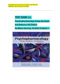 TEST BANK For Psychopharmacology&colon; Drugs&comma; the Brain&comma; and Behavior&comma; 4th Edition By Meyer Nursing&comma; Verified Chapters 1 - 20&comma; Complete Newest Version LATEST EXAM UPDATED VERSION