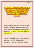 WGU D333 Ethics in Technology Exam Prep 2026-2027&colon; 150&plus; Verified Questions & Correct Answers with Detailed Rationales on Cyberethics&comma; Privacy Law&comma; Intellectual Property&comma; Security&comma; CSR & Professional Ethics &vert; Guaranteed A&plus; Pass
