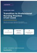 Galen NSG 4800 &ndash; Transition to Professional Nursing Practice Study Guide &vert; Key Concepts&comma; Review Notes & 30-Question Knowledge Check&NewLine;