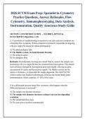 2026 SCYM Exam Prep&colon; Specialist in Cytometry &NewLine;Practice Questions&comma; Answer Rationales&comma; Flow &NewLine;Cytometry&comma; Immunophenotyping&comma; Data Analysis&comma; &NewLine;Instrumentation&comma; Quality Assurance Study Guide