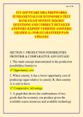 Ivy Software MBA PrepWorks Fundamentals of Economics Test Bank 2026-2027&colon; 130&plus; Verified Questions & Expert Answers on Production Possibilities&comma; Comparative Advantage&comma; Costs&comma; Profit Maximization&comma; Market Structures&comma; GDP&comma; Unemployment&comma; Money & Banking&comma; Fisca