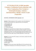 SCYM 2026 STUDY GUIDE Specialist &NewLine;Cytometry Certification Practice Questions with &NewLine;Answer Explanations Flow Cytometry &bull; &NewLine;Immunophenotyping &bull; Analysis &bull; &NewLine;Instrumentation &bull; Quality Control &bull; Exam &NewLine;Preparation 
