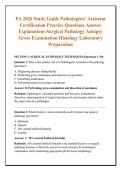 PA 2026 Study Guide Pathologists' Assistant &NewLine;Certification Practice Questions Answer &NewLine;Explanations Surgical Pathology Autopsy &NewLine;Gross Examination Histology Laboratory &NewLine;Preparation