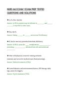 NURS 663 EXAM 1 EXAM PREP TESTED&NewLine;QUESTIONS AND SOLUTIONS