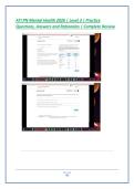 ATI PN Mental Health 2026 Proctored Exam Comprising NGN and all questions and Answers