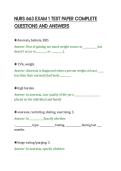 NURS 663 EXAM 1 TEST PAPER COMPLETE&NewLine;QUESTIONS AND ANSWERS&NewLine;