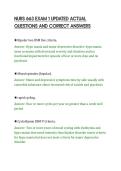 NURS 663 EXAM 1 UPDATED ACTUAL&NewLine;QUESTIONS AND CORRECT ANSWERS&NewLine;