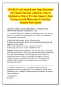 2026 BCIP Advanced Exam Prep&colon; Pharmacy &NewLine;Informatics Practice Questions&comma; Answer &NewLine;Rationales&comma; Clinical Decision Support&comma; Data &NewLine;Management & Medication Technology &NewLine;Systems Study Guide 