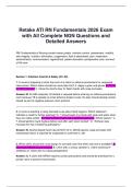 Retake ATI RN Fundamentals 2026 Exam with All Complete NGN Questions and Detailed Answers