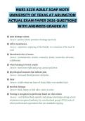 NURS 5220 ADULT SOAP NOTE&NewLine;UNIVERSITY OF TEXAS AT ARLINGTON&NewLine;ACTUAL EXAM PAPER 2026 QUESTIONS&NewLine;WITH ANSWERS GRADED A&plus;&NewLine;